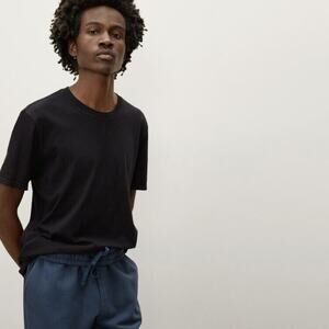Everlane T-Shirt Large The Organic Cotton Crew Neck Uniform Black Casual NEW